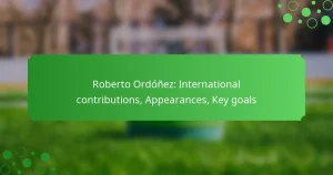 Roberto Ordóñez: International contributions, Appearances, Key goals