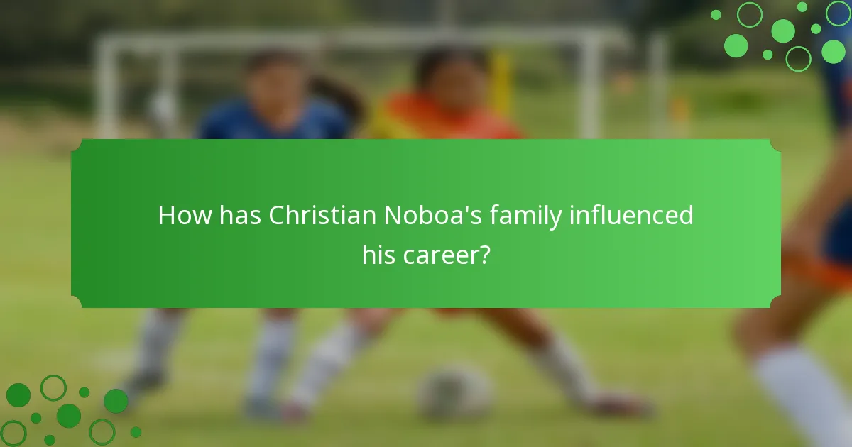 How has Christian Noboa's family influenced his career?
