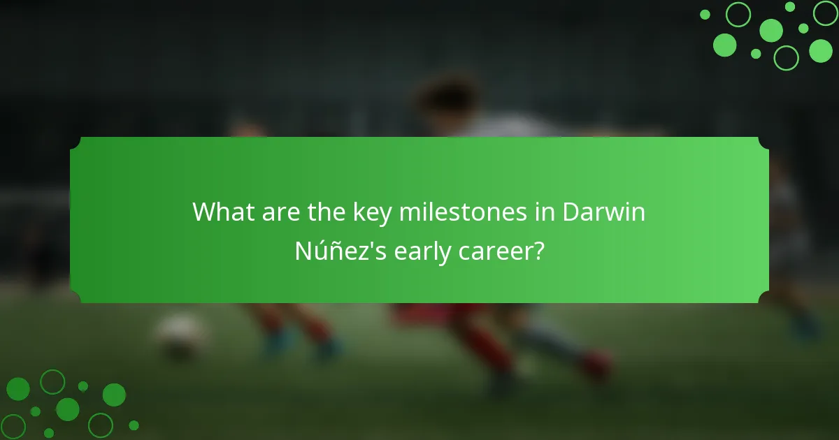 What are the key milestones in Darwin Núñez's early career?
