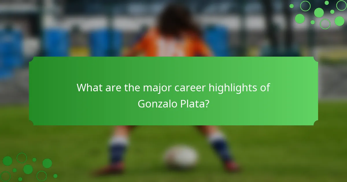 What are the major career highlights of Gonzalo Plata?