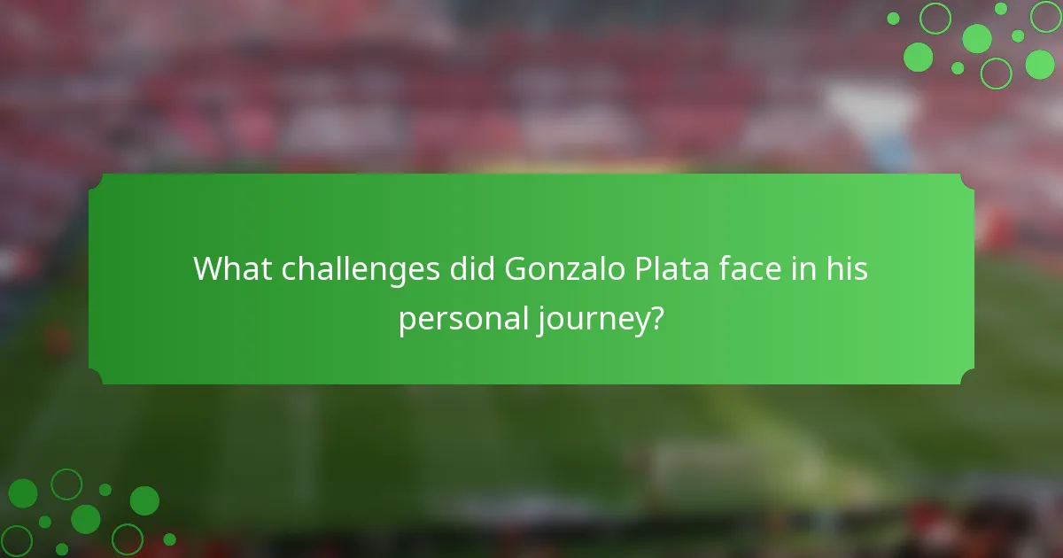 What challenges did Gonzalo Plata face in his personal journey?