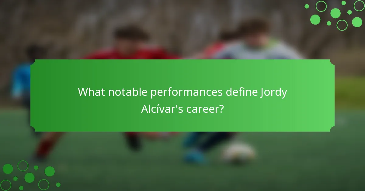 What notable performances define Jordy Alcívar's career?