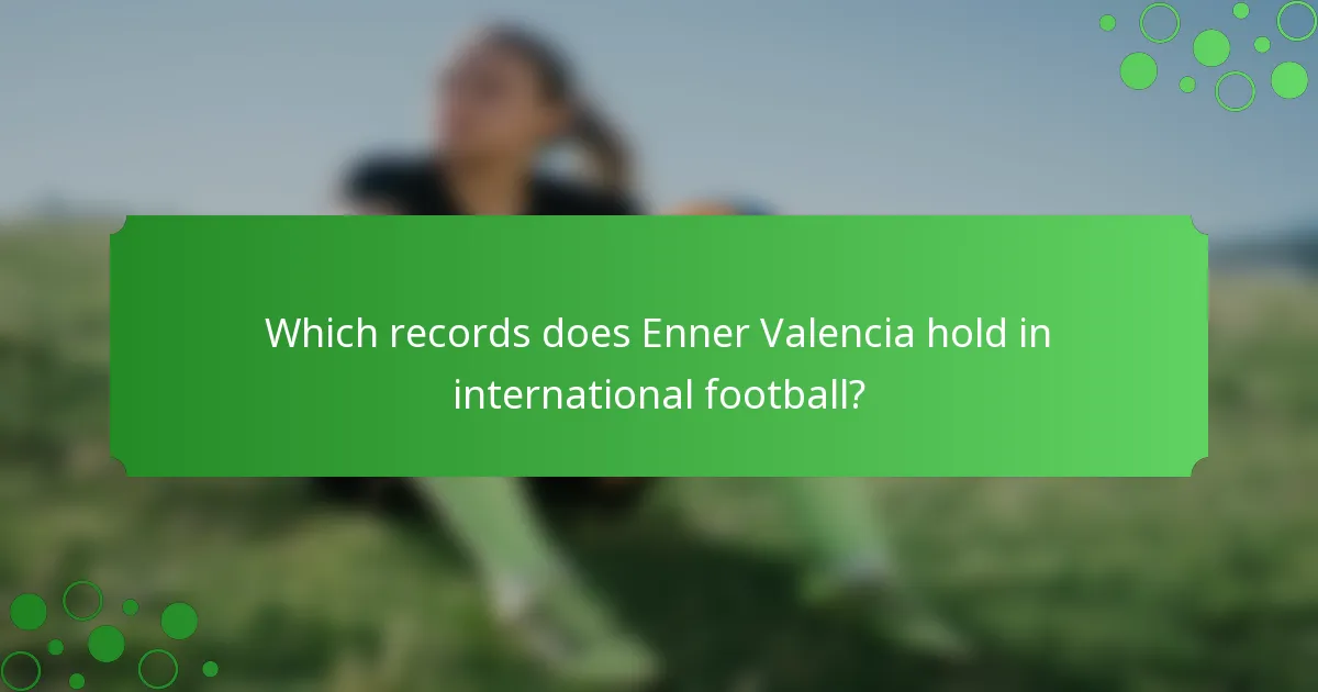 Which records does Enner Valencia hold in international football?